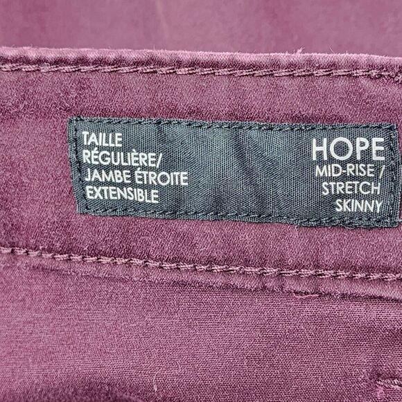 Buffalo David Bitton Jeans Women's 12  32x30 Maroon Hope Stretch Skinny Mid Rise - Picture 8 of 9